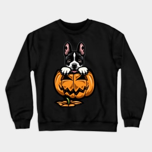Halloween French Bulldog Pumpkin Crewneck Sweatshirt